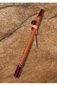 Canary Wood and Purpleheart Native American Style Love Flute  (F# - 440Hz)